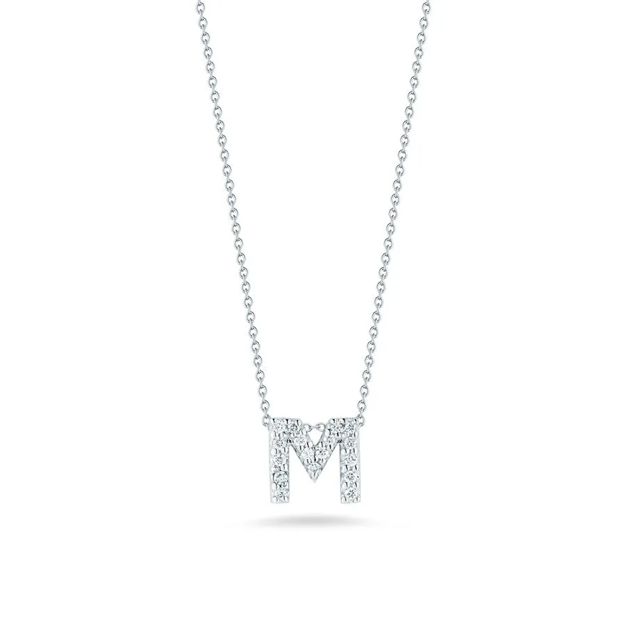 18K Gold Tiny Treasures Diamond Initial Necklace