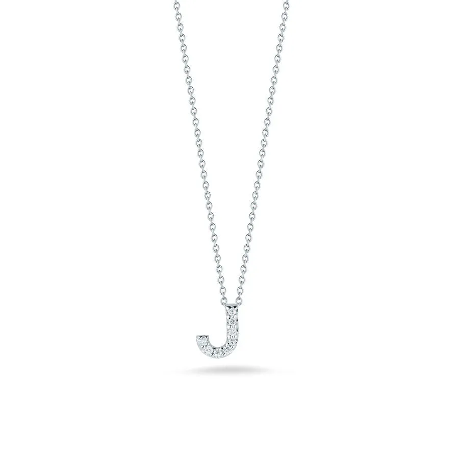 18K Gold Tiny Treasures Diamond Initial Necklace