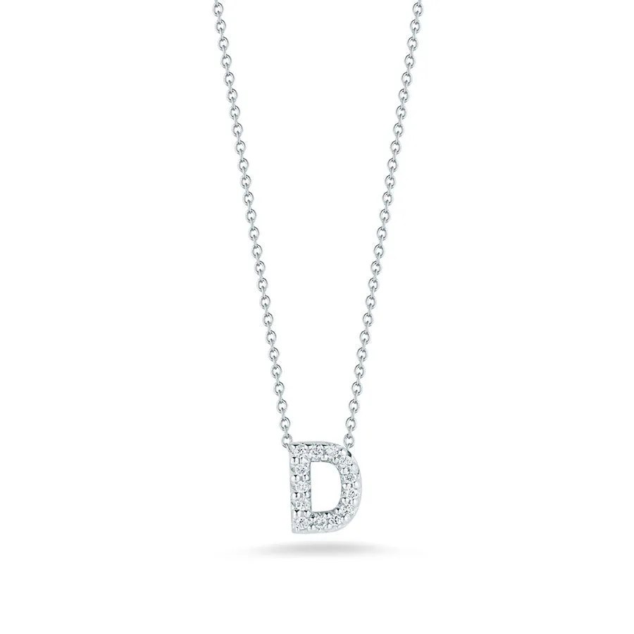 18K Gold Tiny Treasures Diamond Initial Necklace