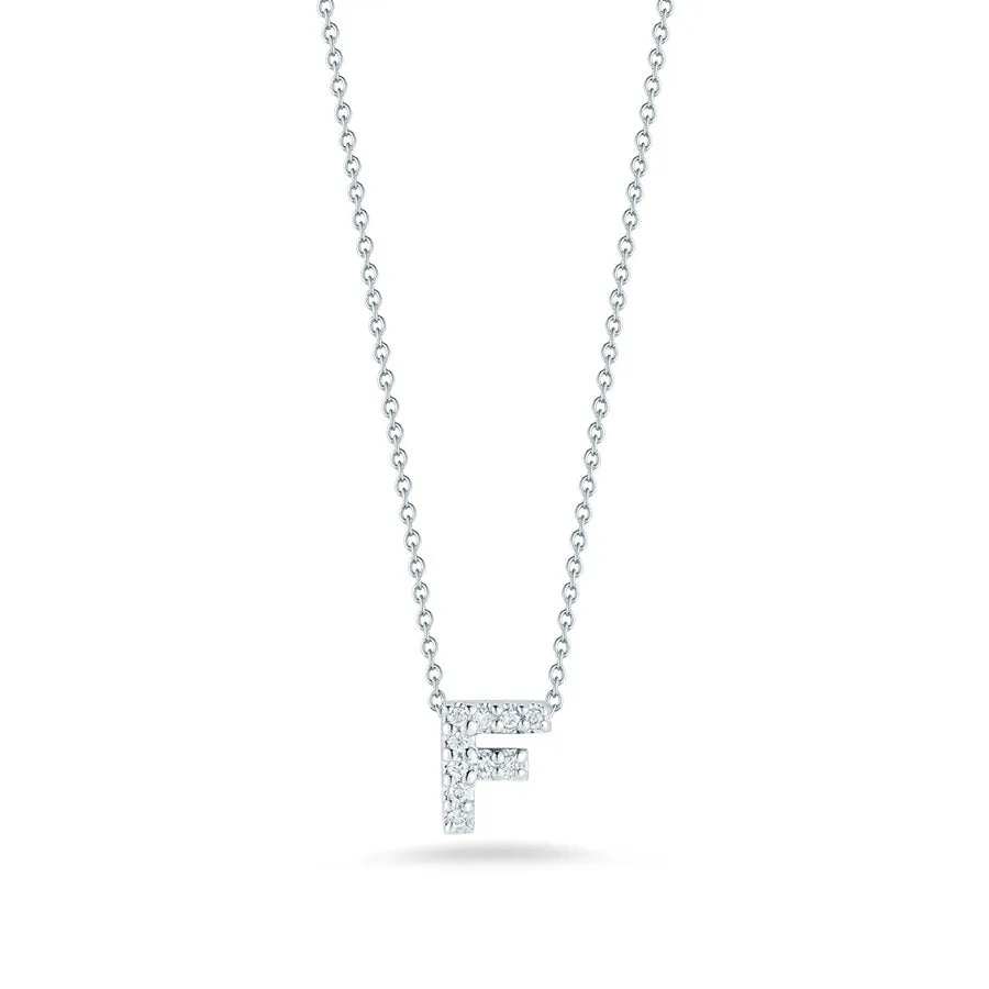 18K Gold Tiny Treasures Diamond Initial Necklace