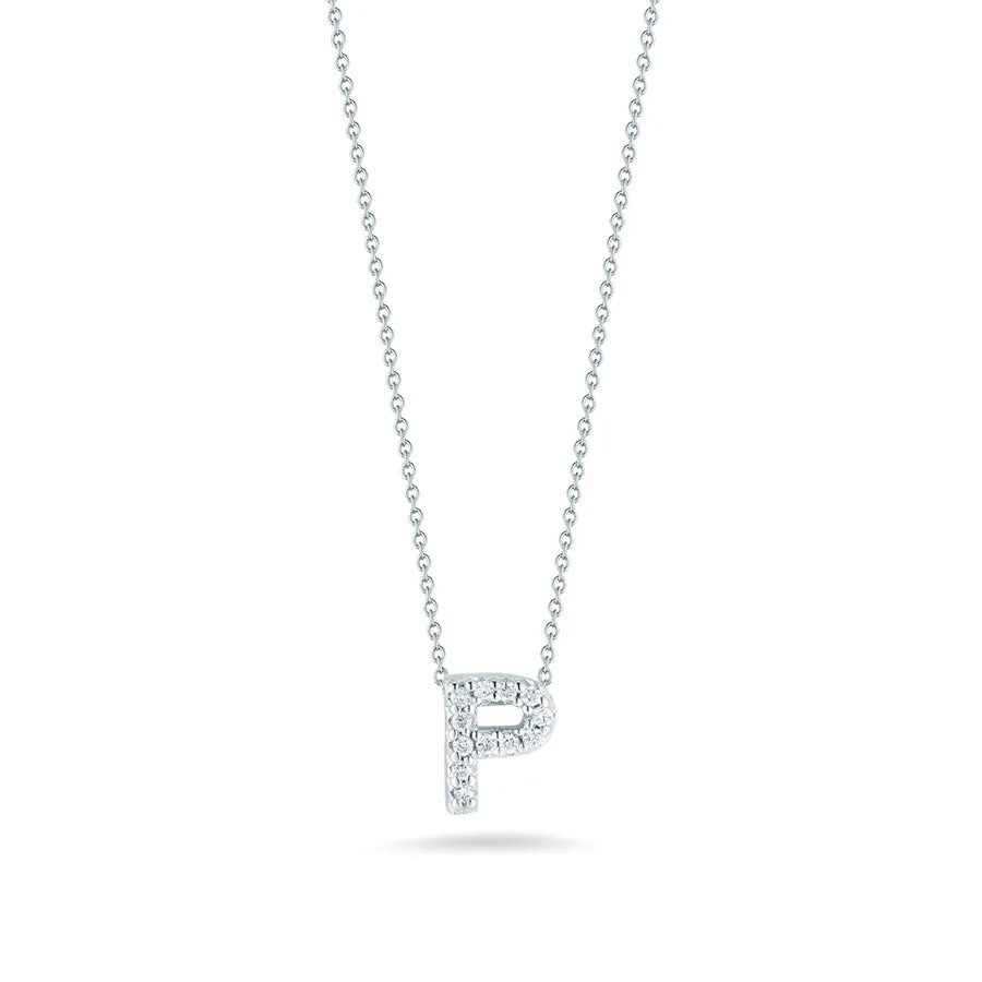 18K Gold Tiny Treasures Diamond Initial Necklace