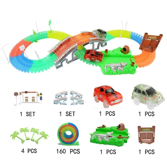 5.5cm DIY Universal Accessories for Glow in the Dark  Magical Track Educational Rail Car Toy Racil Tracks Car Kids For Toys Gift