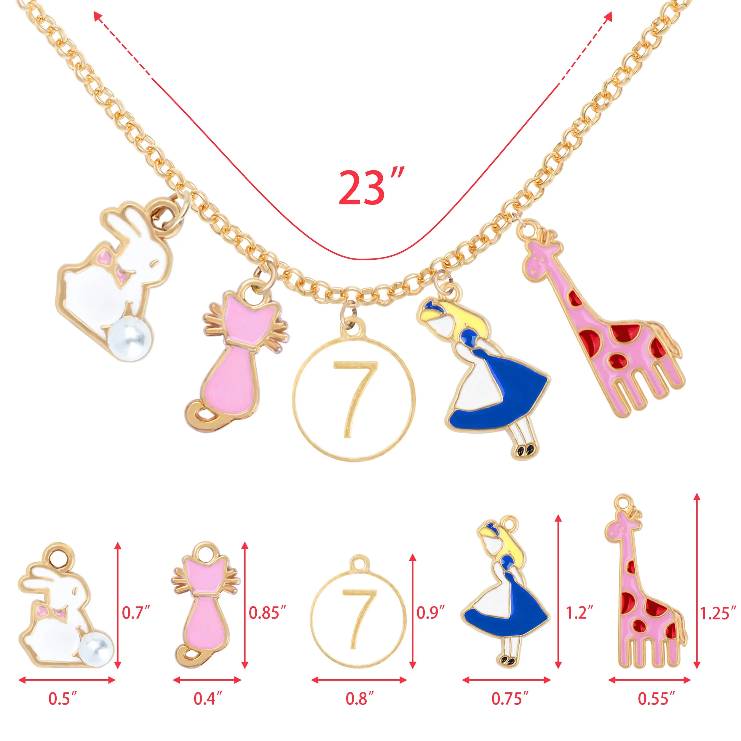 7th Birthday,7th Birthday Gifts for Girls,7th Birthday Charm Bracelet,7th Birthday Girl