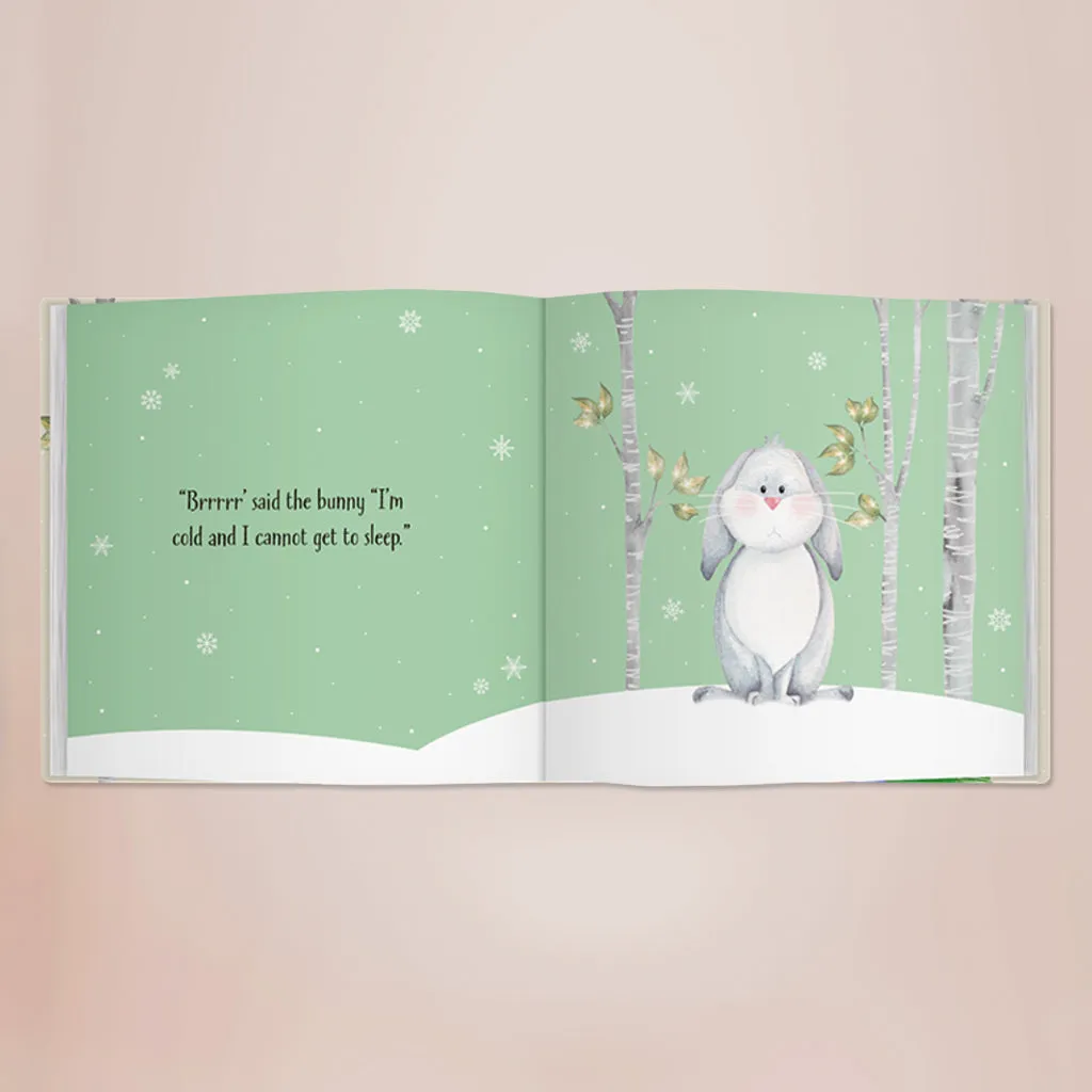 A Tale For A Sleepy Bunny with Personalised Little Grey Bunny Soft Toy