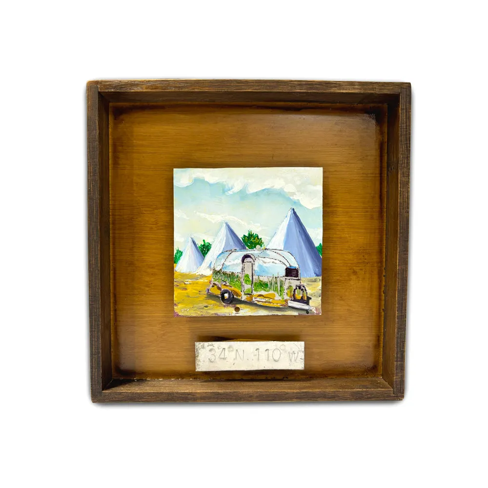 Airstream Original Painting in Shadow Box Frame