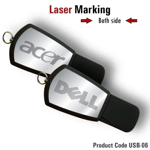 Black Rubberized USBs with Ring