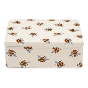 Blue Bumblebee Rectangular Storage Tin