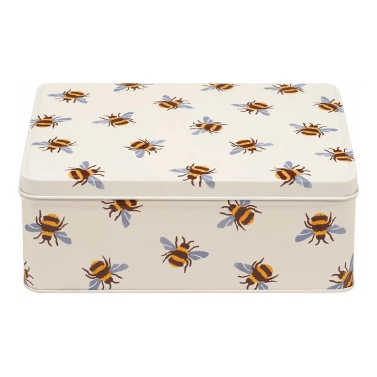 Blue Bumblebee Rectangular Storage Tin