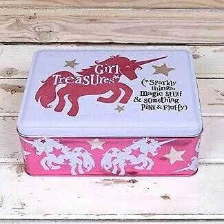 Brightside Rectangular Girl Treasures Storage Tin