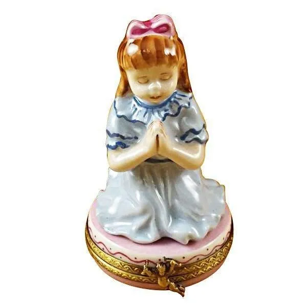 Brunette Girl Praying limoges box