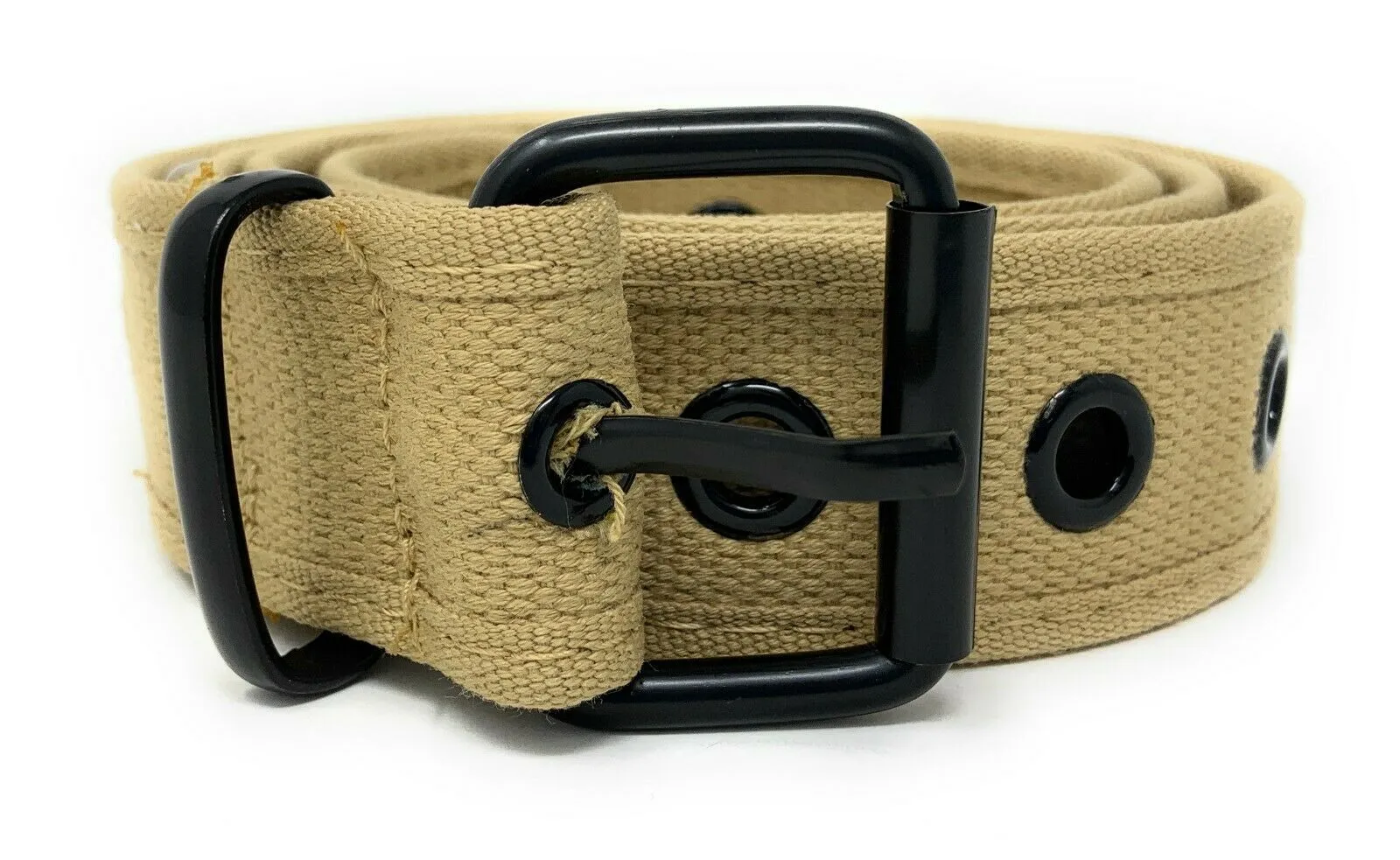 Casaba Canvas Belts Stylish 1 Hole Grommet Fabric Military Mens Women Unisex