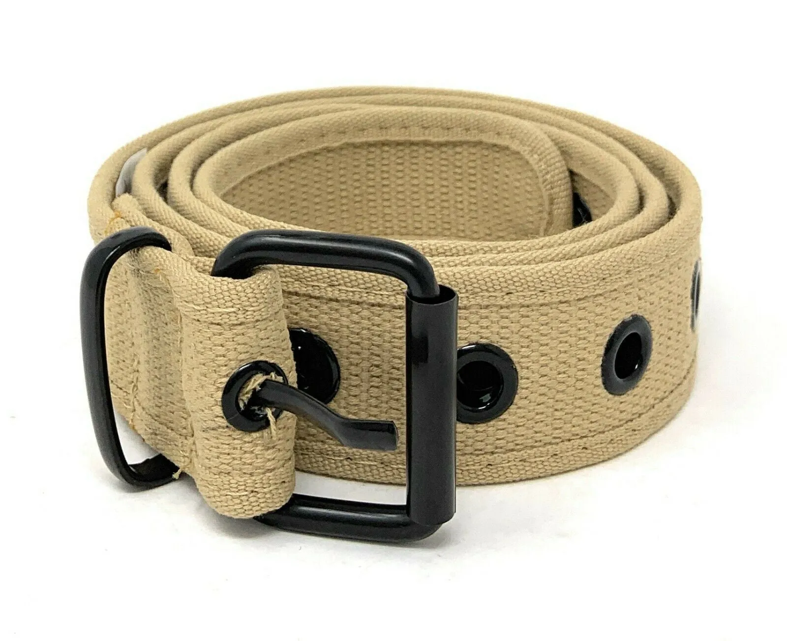 Casaba Canvas Belts Stylish 1 Hole Grommet Fabric Military Mens Women Unisex