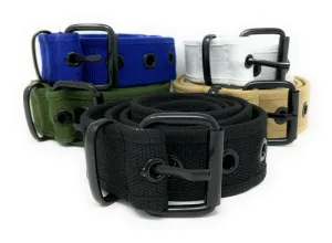 Casaba Canvas Belts Stylish 1 Hole Grommet Fabric Military Mens Women Unisex