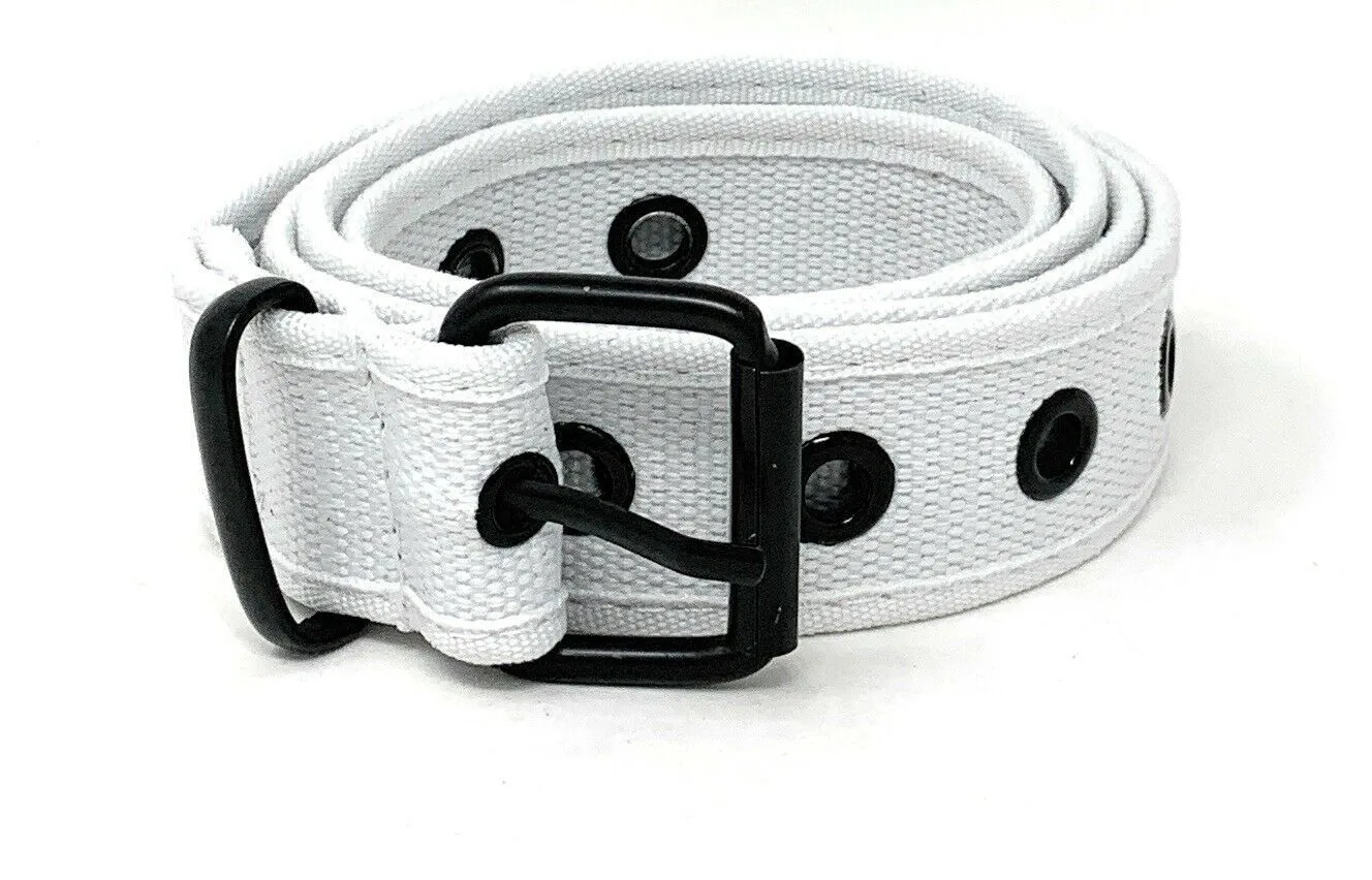 Casaba Canvas Belts Stylish 1 Hole Grommet Fabric Military Mens Women Unisex