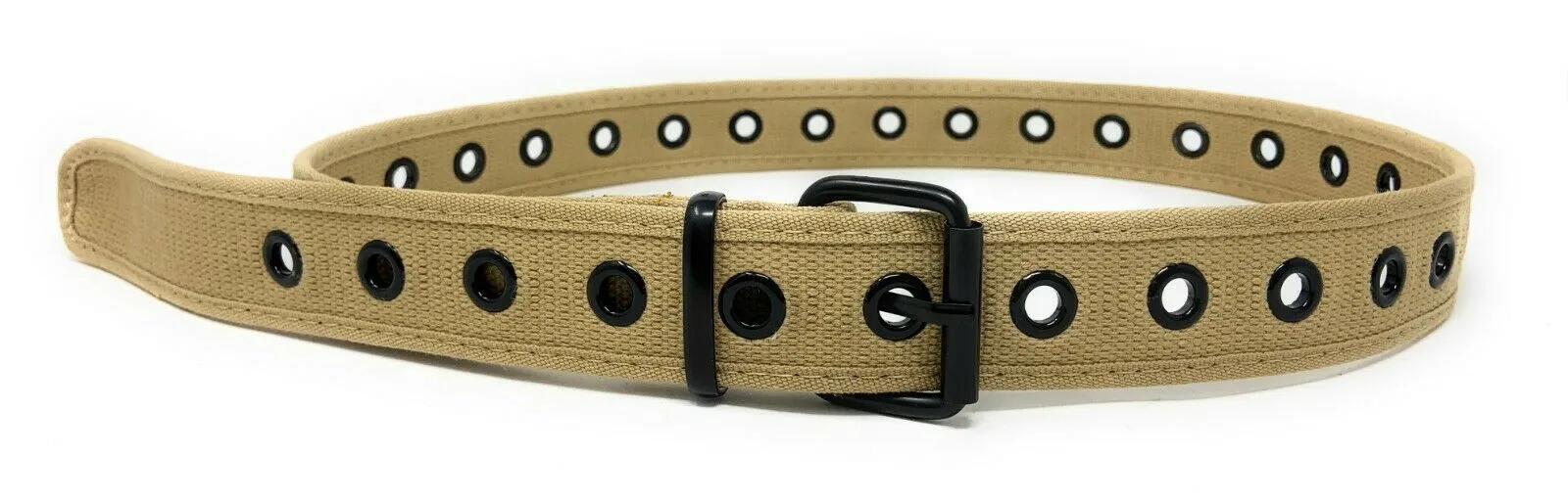 Casaba Canvas Belts Stylish 1 Hole Grommet Fabric Military Mens Women Unisex