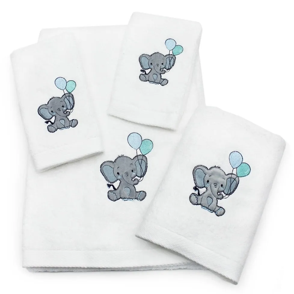 Children's 'Bertie Elephant' Cotton Towel Collection