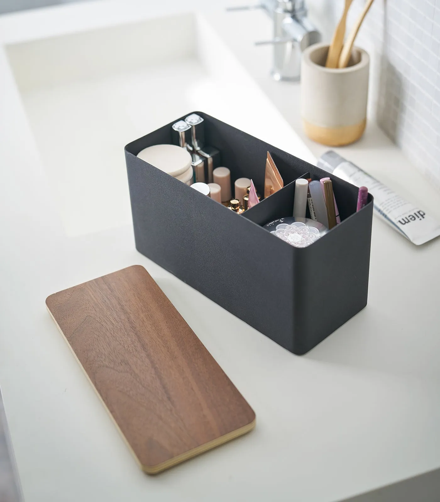 Countertop Organizer - Steel   Wood