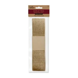 Craft Décor Ribbons:  Natural Burlap Trim, 4.5cmx2m