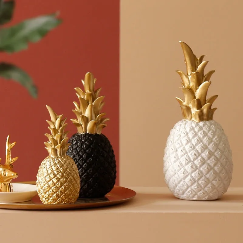 Creative Golden Pineapple Home Decoration Luxury in Gold, White or Black