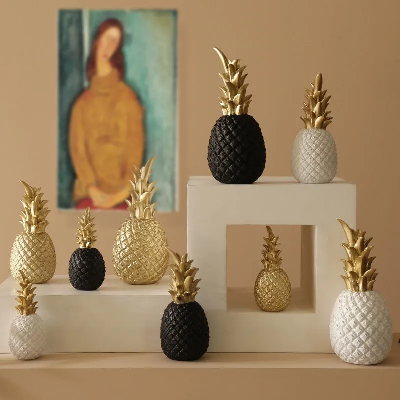 Creative Golden Pineapple Home Decoration Luxury in Gold, White or Black