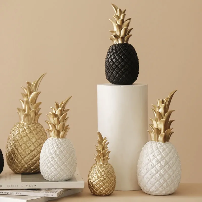 Creative Golden Pineapple Home Decoration Luxury in Gold, White or Black