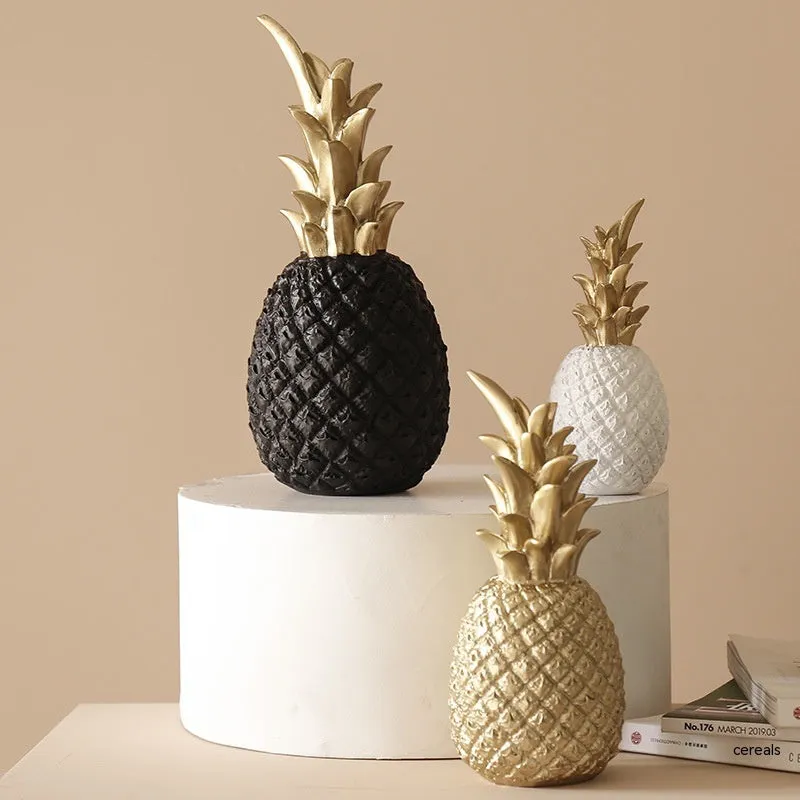 Creative Golden Pineapple Home Decoration Luxury in Gold, White or Black