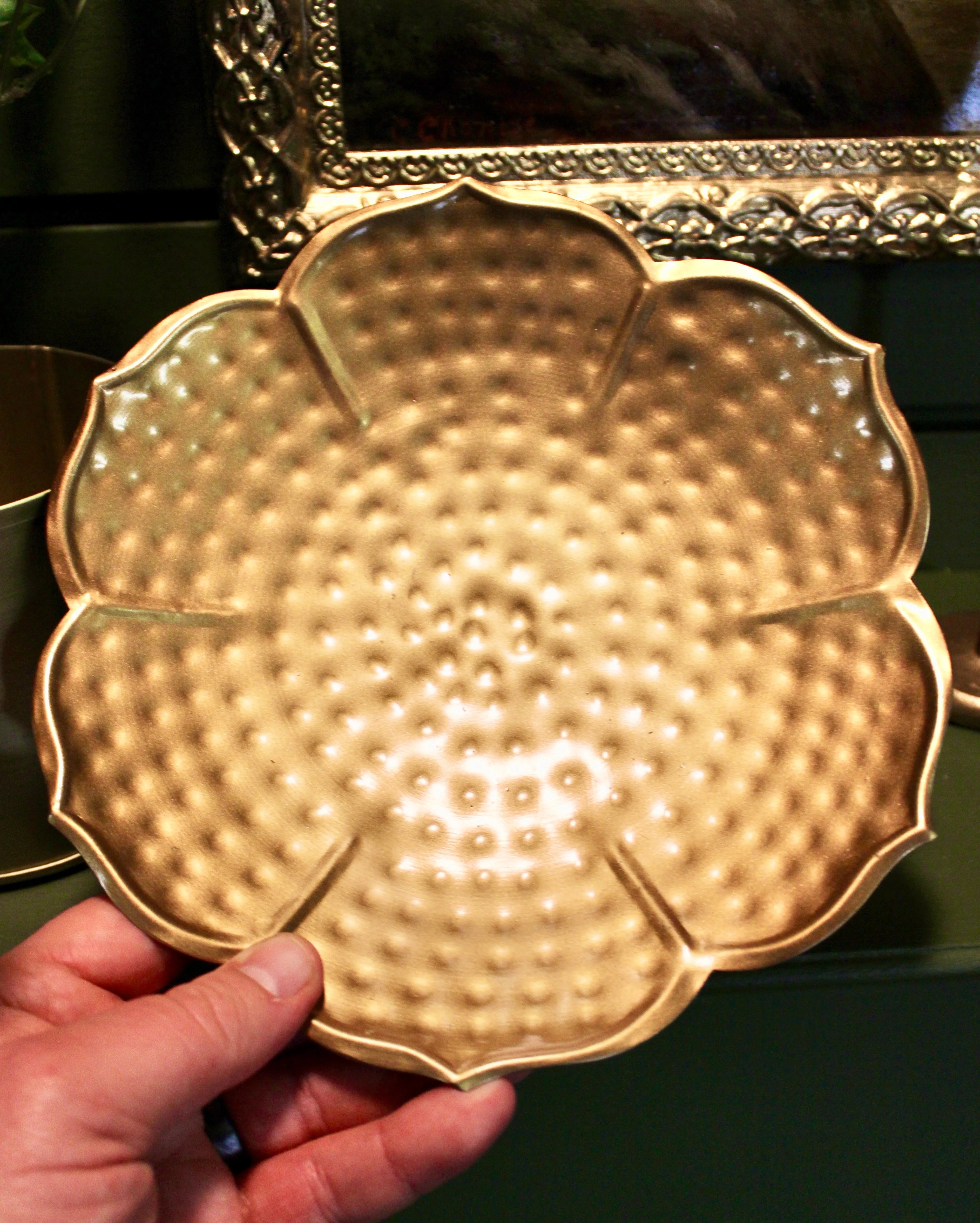 Decorative Metal Flower Bowl