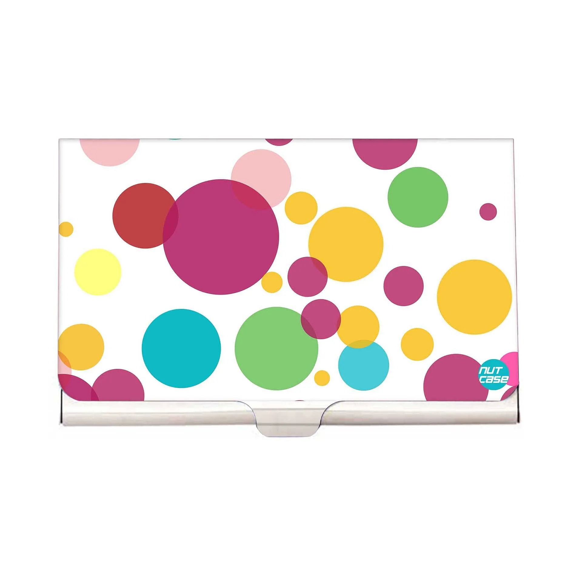 Designer Visiting Card Holder Nutcase - Circles Of Color