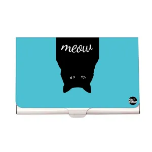 Designer Visiting Card Holder Nutcase - Meow Cat Funny