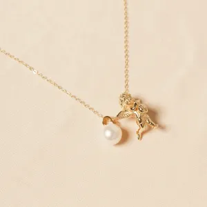 [Designer’s Choice] 2 in 1 Lil Angel Freshwater Pearl Pendant with Adjustable Length Chain