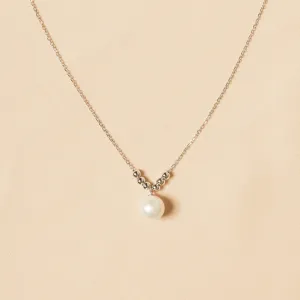 【Designer's Choice】6 1 Freshwater White Pearl Pendant with Adjustable Length Chain