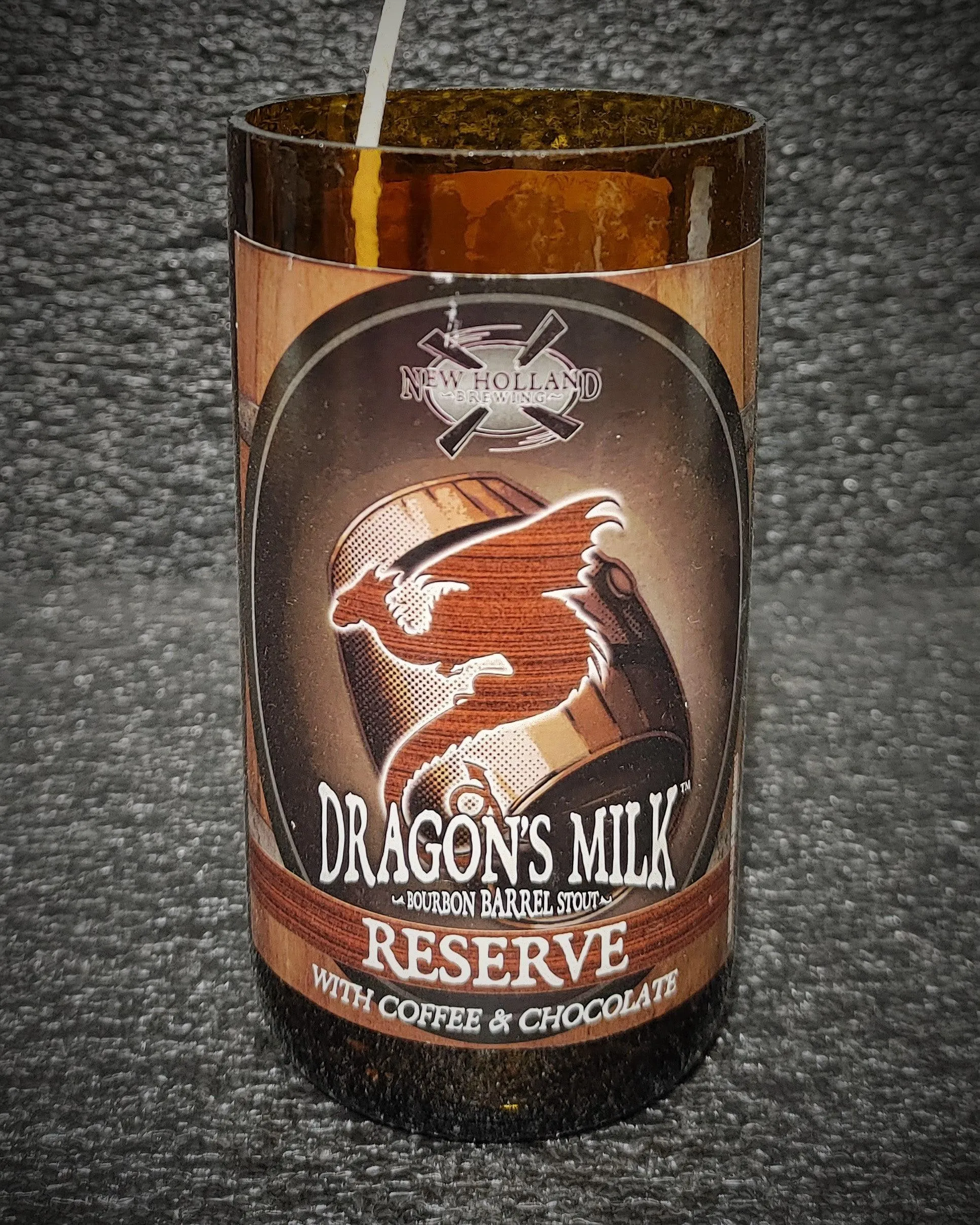 Dragon's Milk Coffee and Chocolate Beer Bottle Scented Soy Candle