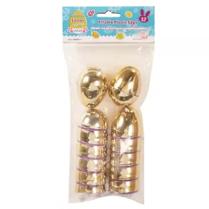 Easter Treasures Filler Eggs 12pk Gold