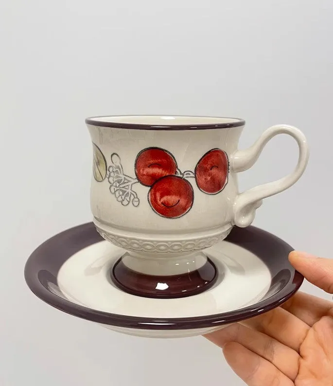 Elegant Ceramic Cups, Creative Coffee Cup and Saucer, Creative Porcelain Tea Cup Set, Beautiful British Tea Cups for Afternoon Tea