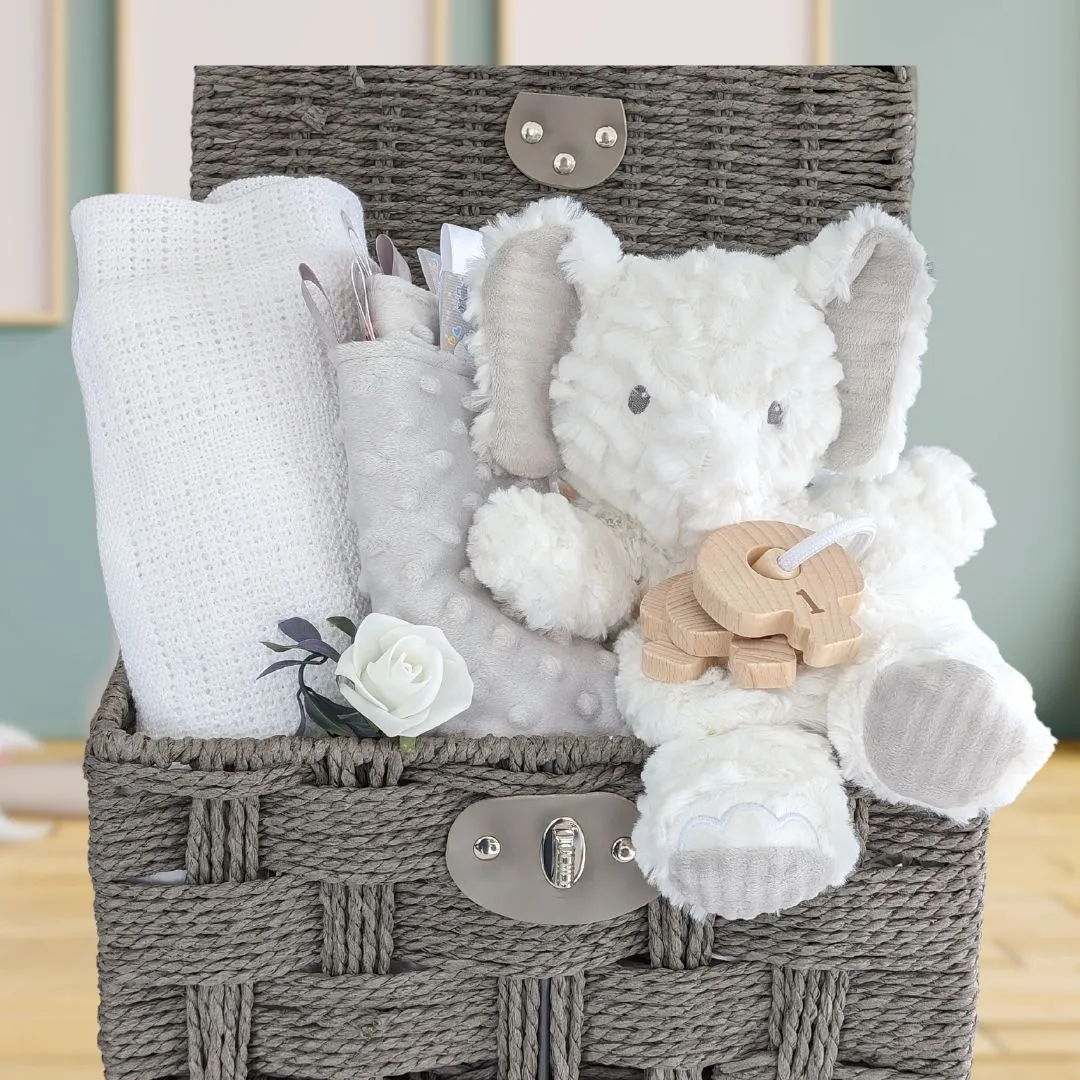 Enchanting Elephant Baby Gifts Basket