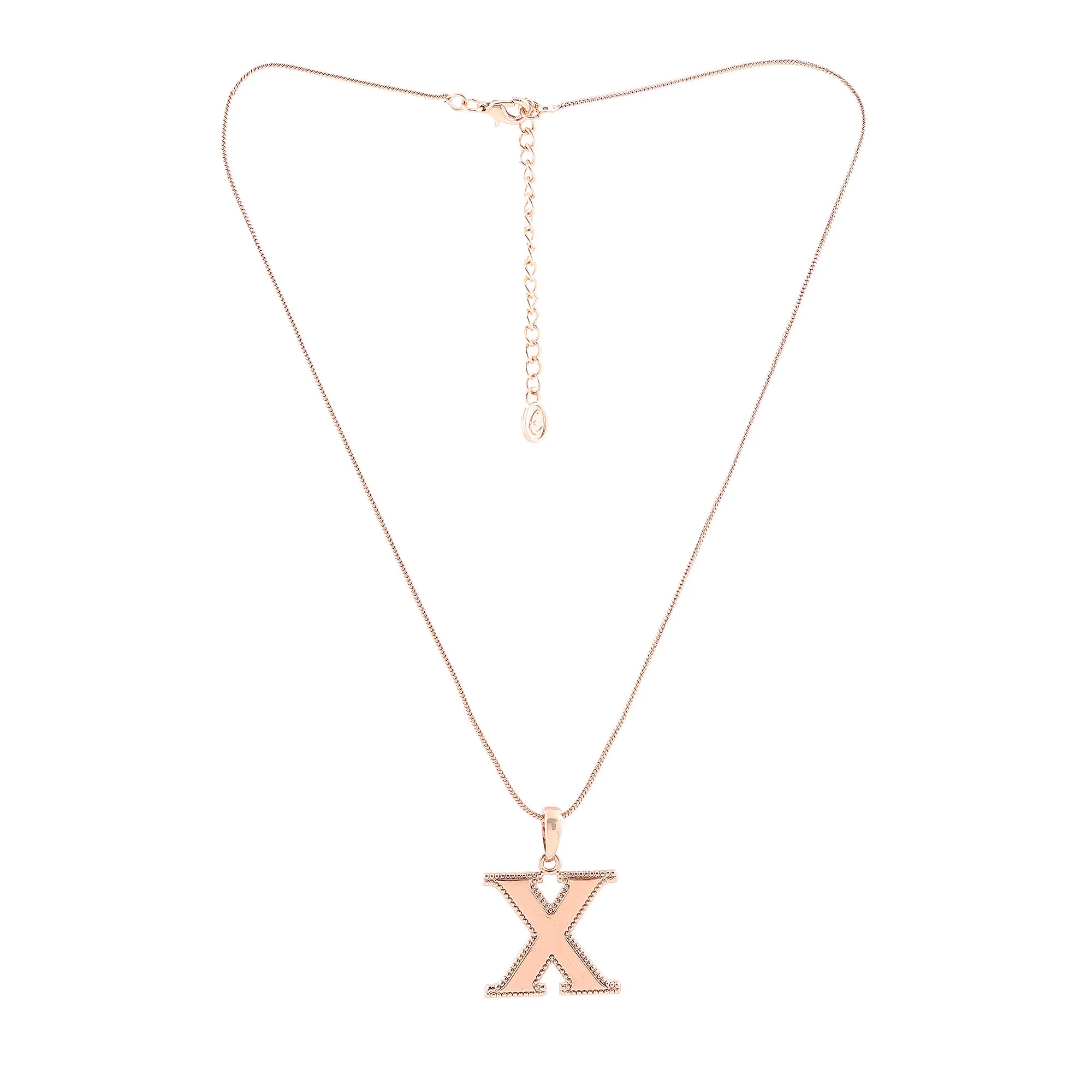 Estele - Charm "X" Rosegold plated Pendant