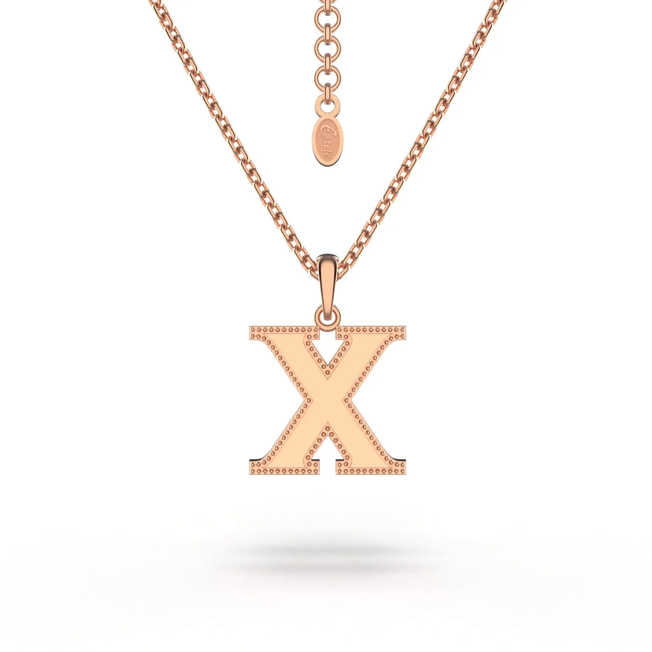 Estele - Charm "X" Rosegold plated Pendant