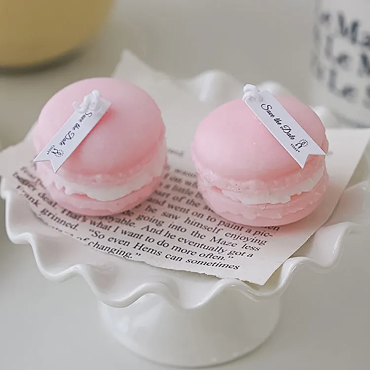 Food Scented Candle | Pink Macaron