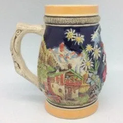 German Bier Fest Engraved Stein Metal no/Lid