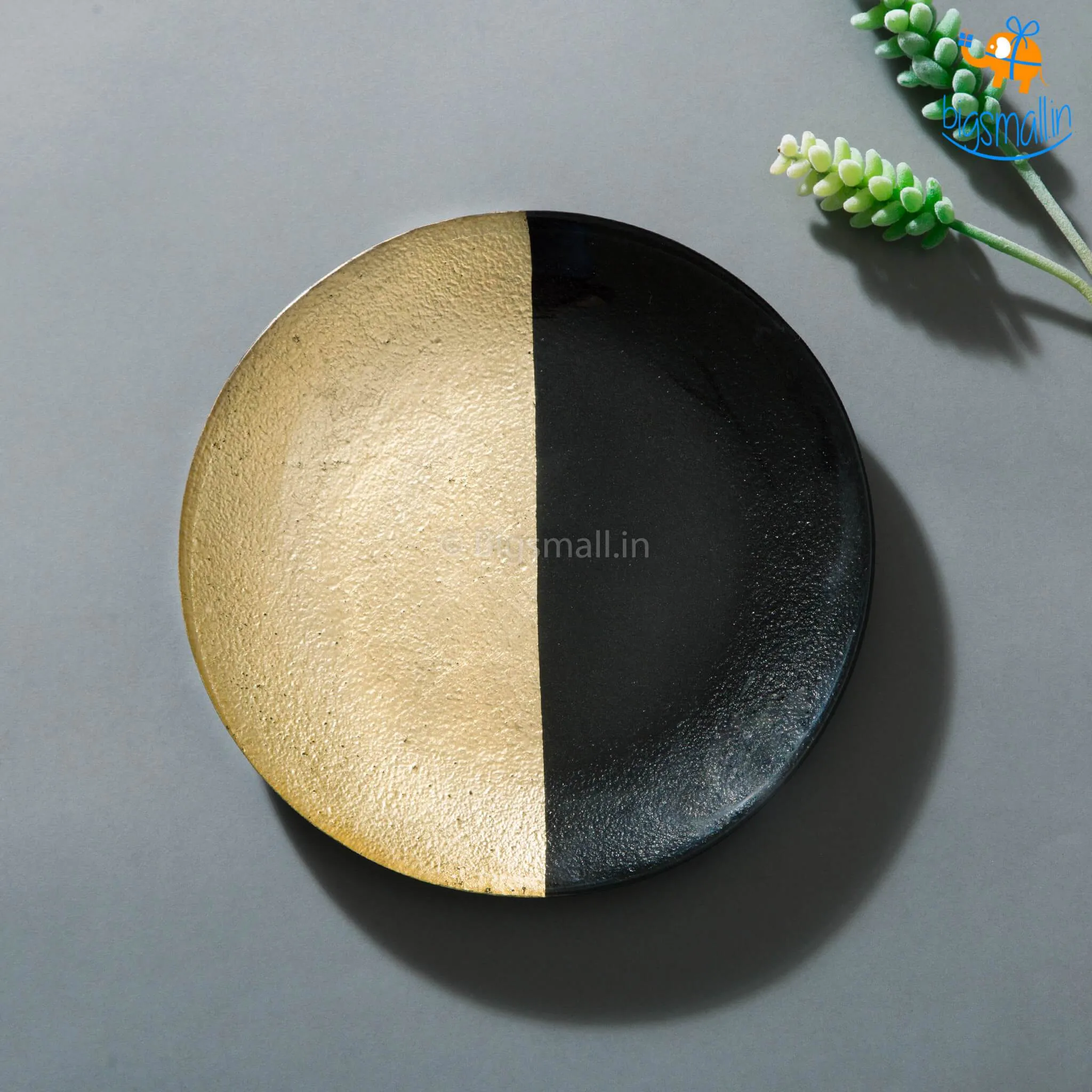 Golden Shimmer Artisan Plates