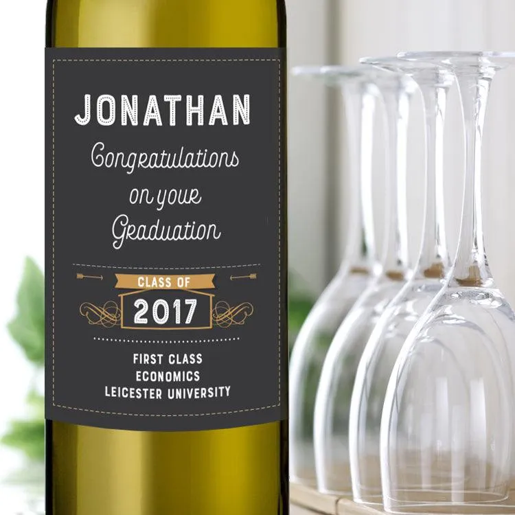 Graduation Wine Gift - Vintage Style