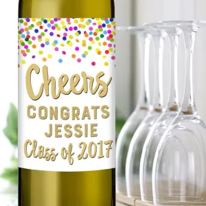 Graduation Wine Gift with Confetti