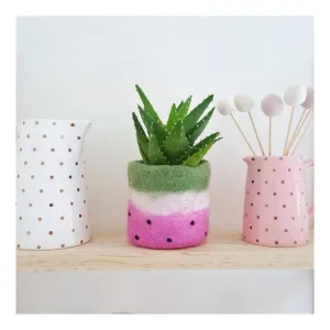 Handmade NZ Wool Watermelon Pot