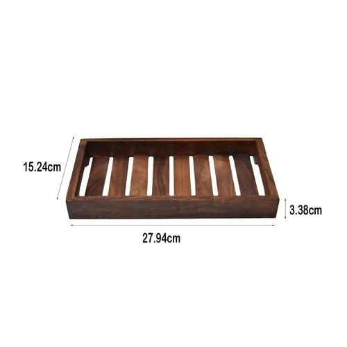 Handmade Wooden Multipurpose Serving Tray 11x6x1.5 Inches