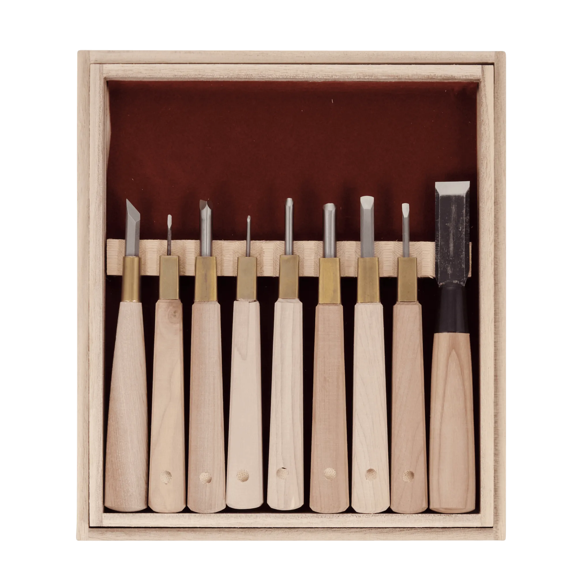 HSS Woodblock Print Chisel Set - 9 Piece