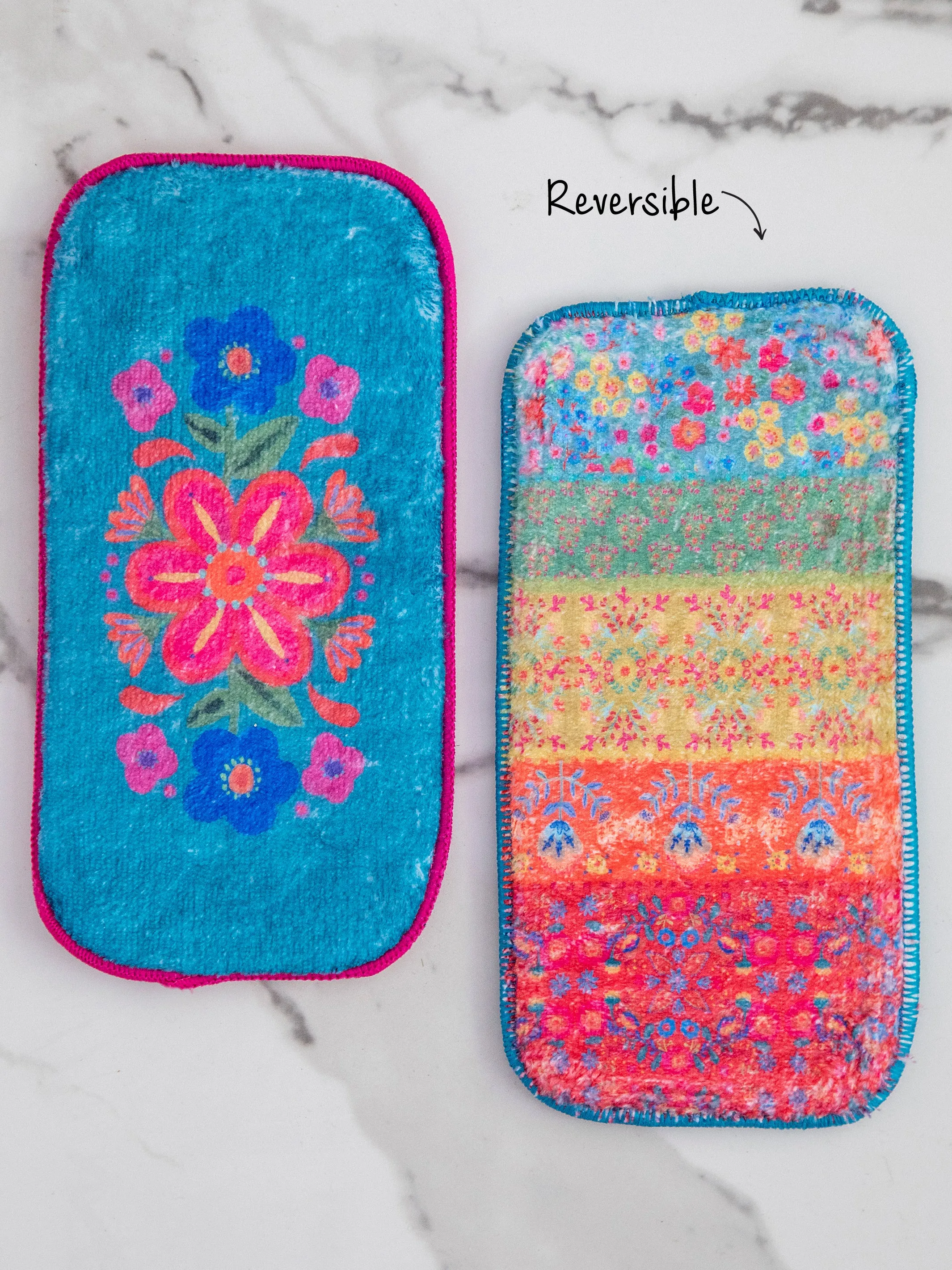 Kitchen Sink Mat, Set of 2 - Bright Florals