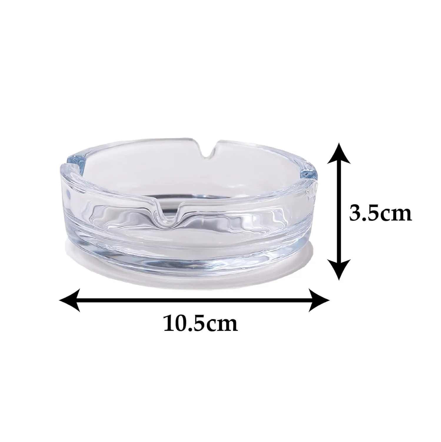 Kuber Industries Decorative Ash tray Stylish|Round Shape Pack of 8 (Transparent)