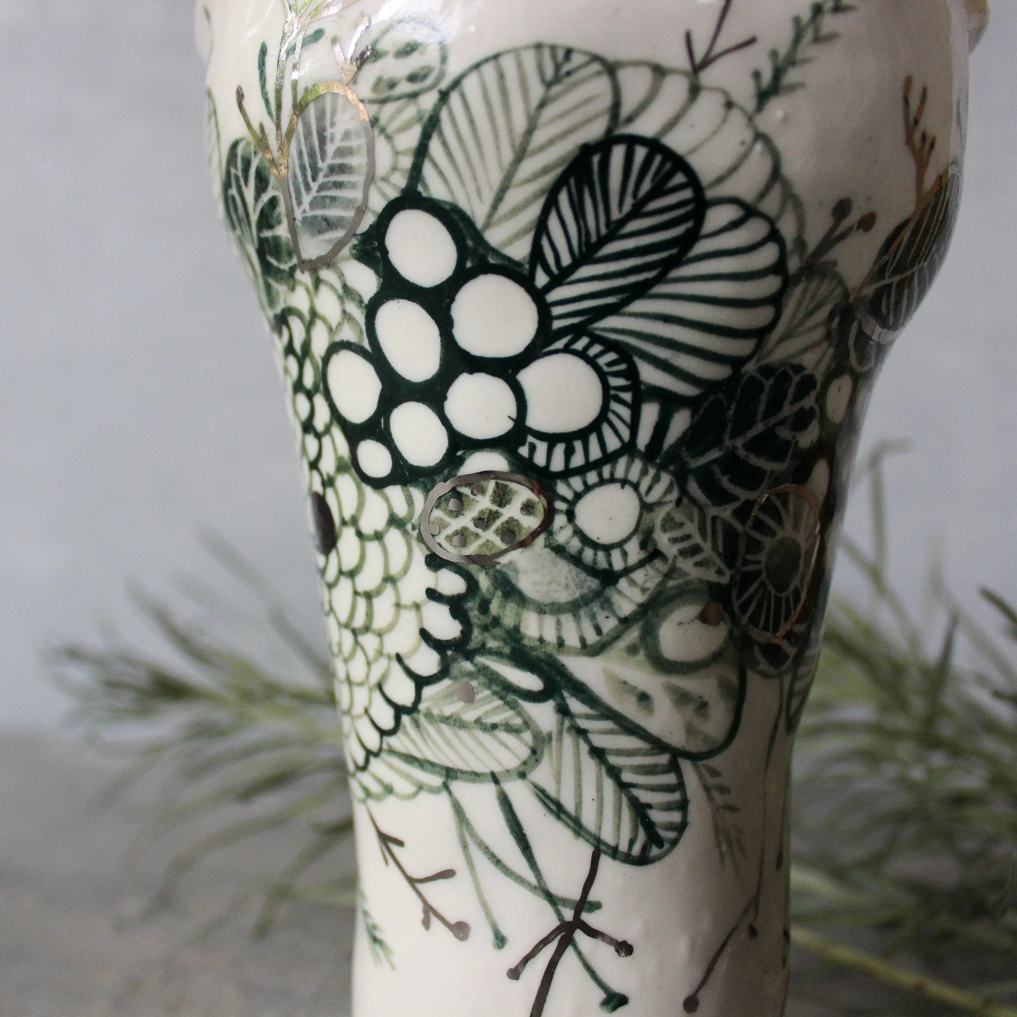 Large Painted Detail Vase