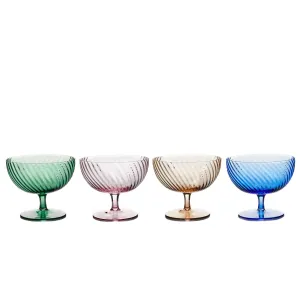 Layla Dessert Bowls 12 x 10cm - Set of 4 - Assorted Colours