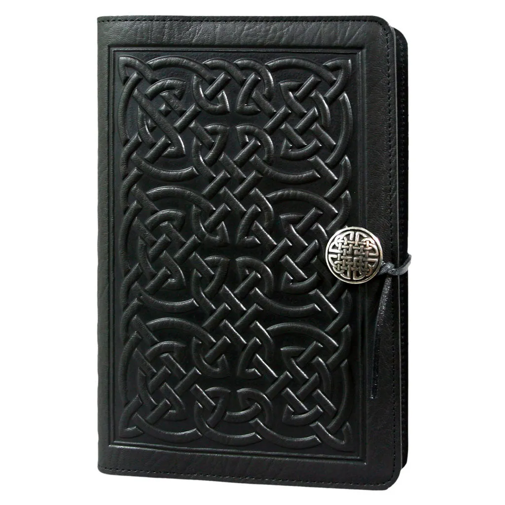 Leather Refillable Journal Notebook, Bold Celtic